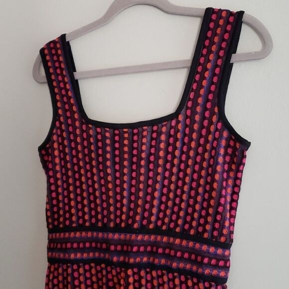 Vintage MISSONI Valentino red and black Polka Dot dress size 8 pinup retro style - Picture 2 of 11